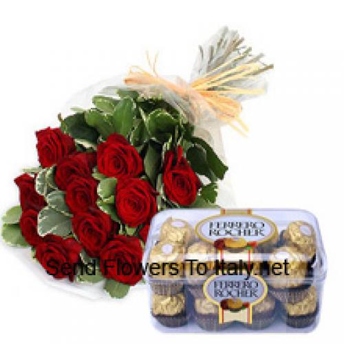 16 Pcs Ferrero Rochers com adoráveis 11 rosas vermelhas