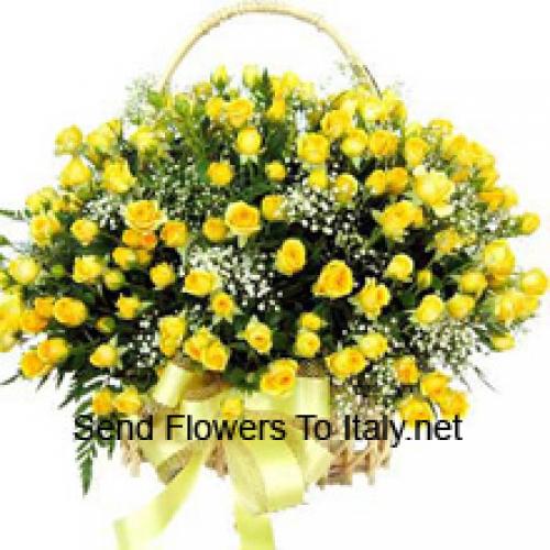 101 Yellow Roses Basket