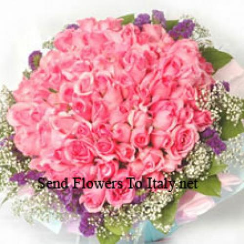 101 Pretty Pink Roses Bunch