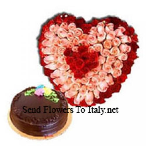 151 Roses with Yummy 1 Kg Truffle Cake