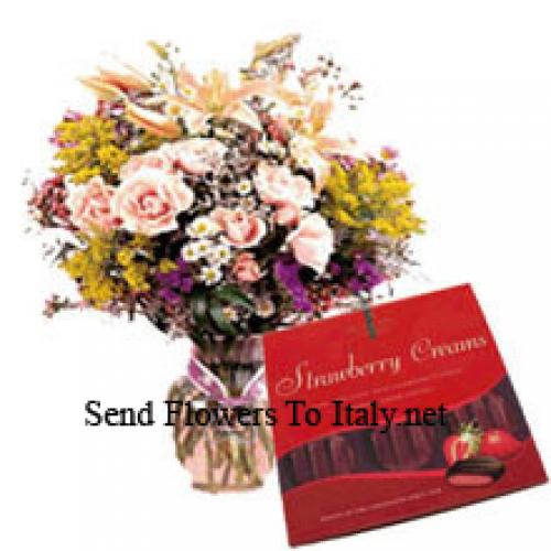 Premium Assorted Flowers with Imported Chocolates