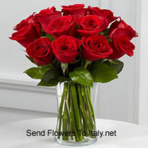 11 Red Roses in Vase