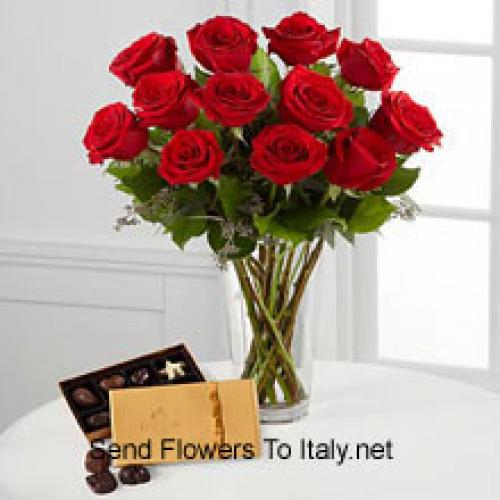 11 Red Roses with Yummy Godiva Chocolates