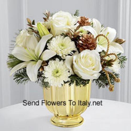 Splendid Arrangement of Lilies, Roses etc