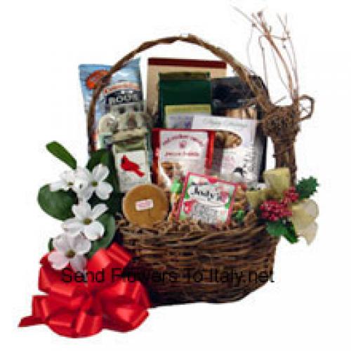 Gift basket Containing Assorted Snacks